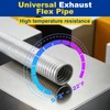 Piclafe 3" x 16.5" Length Universal Exhaust Flex Pipe, 3