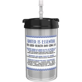 32 oz Insulated Cold Drink Hospital Mug with Black Lid | Water Essential