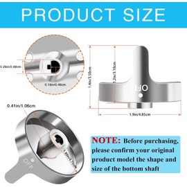 Upgraded W10766544 Gas Stove knobs Replacement for Whirlpool WFG540H0ES0 Range Oven, Replaces W10430807 W10676228 4248219 AP5958476 PS10067059 EAP10067059