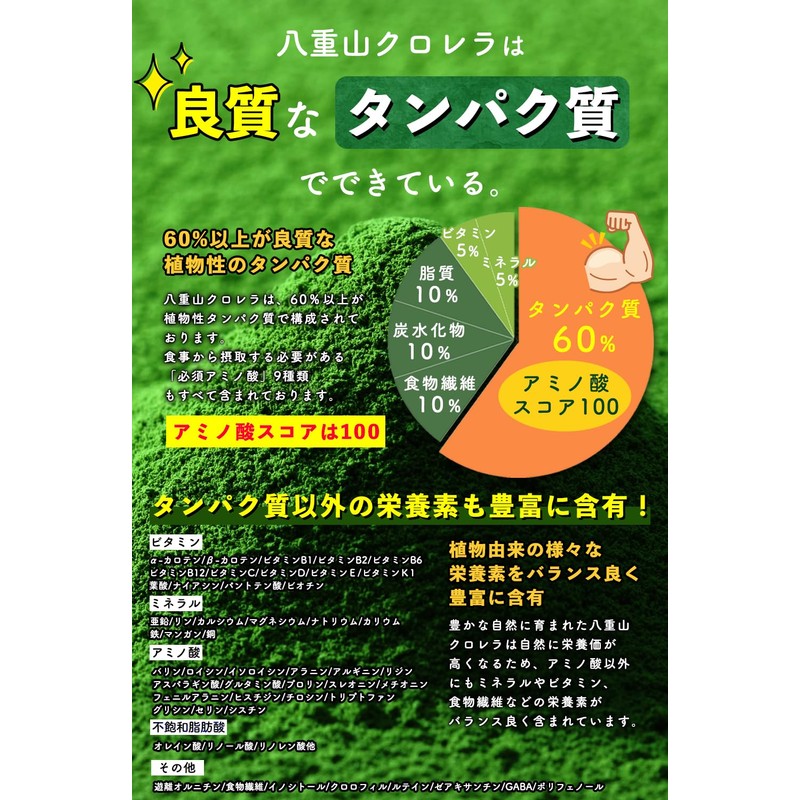 REIKO 八重山クロレラ クロレラ サプリ 300粒 八重山 1ヶ月分 パウチ 無添加 添加物不使用