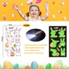 Children's Easter Tattoos, 10 Sheets of Luminous Easter Eggs Tattoos,