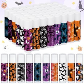 Siifert 20 Pcs Halloween Lip Balm Gifts Bulk Pumpkin ghost black cat Skull Lip Balm Favors Honey Flavor Spooky Party Supplies Goodies Halloween Treat Bag Stuffer for Women Men Adults