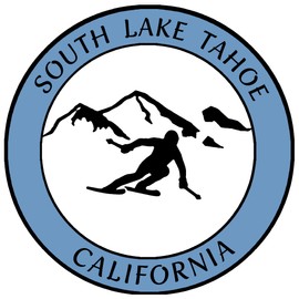 Athena Brands South Lake Tahoe California Extreme Skier Car Truck Window Bumper Sticker Decal - Columbia Blue