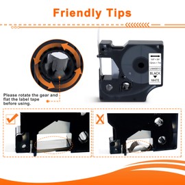 Labelwell 5x Labelwell 12mm x 7m Kompatibel Schriftband Ersatz für Dymo D1 45013 45013s S0720530 Schwarz auf Weiß für Dymo LabelManager 160 210D 360D 280 420P 500TS Labelpoint 250 150 Labelwriter 450 Duo