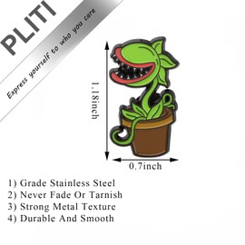 PLITI Little Shop Horror Gift Piranha Flower Gift Broadway Musical Gift Chomper Brooch Pin For Spooky Horror Musical Fans (Chomper pin)