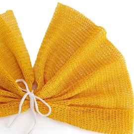 Unbranded Exfoliating Net for Softer Smoother Skin Exfoliating Shower Body Scrubber Yellow