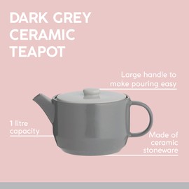 Typhoon Cafe Concept Teapot, Dark Grey, 1 Litre