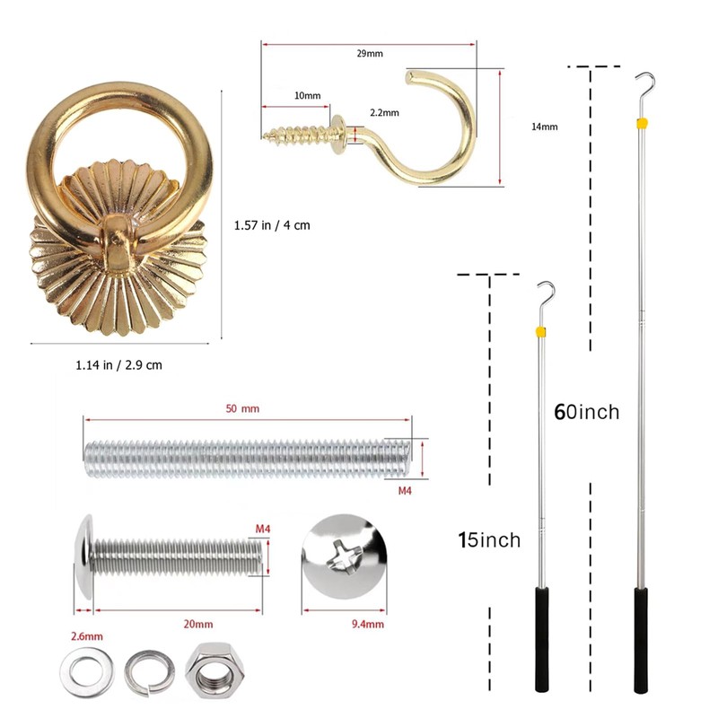 Canlaten·U Attic Ladder Pull System Kit - Attic Pull Down