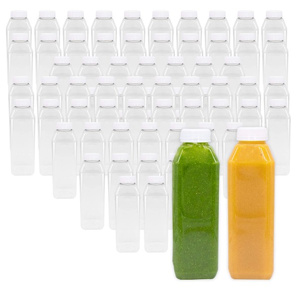 16 OZ Empty PET Plastic Juice Bottles - Pack of