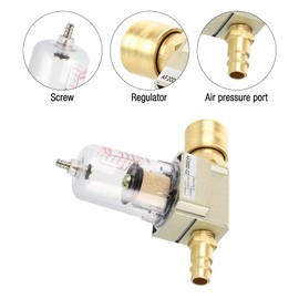 Water Separator Compressed Air 1/4 Inch, CJBIN Compressed Air Filter Water Separator Oil Separator with German Quick Coupling for Compressor Filter, Compressed Air Filter