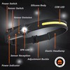 TPR Industrial Universial Hard Hat Headlamp, USB-C Rechargeable, LED Headlamp,