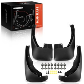 A-Premium Set of 4PCS Mud Flaps Splash Guards Mudguards Mudflaps with Hardware Accessories Compatible with Nissan Frontier 2005-2023 Pickup, Black Color, Front and Rear (Driver & Passenger Sides)