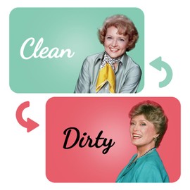 Guokoko Golden Girls Dishwasher Magnet Clean Dirty Sign, Golden Girls TV Show Merchandise, Double Sided Refrigerator Dish Washer Magnet, Magnets Flip with Magnetic Plate Indicator Sign for Kitchen A