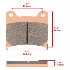 Caltric Sintered Front And Rear Brake Pads for Yamaha FJ600 FJ1100 1984 1985