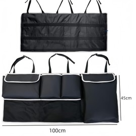 Changyeah Luggage Box in the Back Seat of the Car, Hanging Suitcase Box, Foldable Car Parcel Box with Multiple Different Sizes, Large Capacity Luggage Box, Car Packing Box with Adjustable Backpack