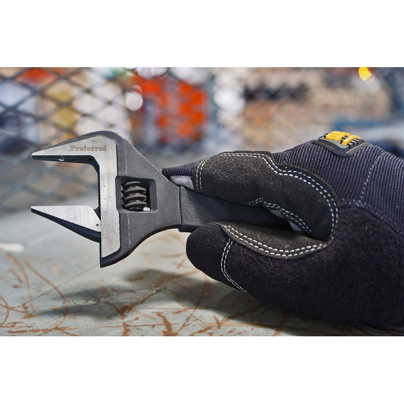 Proferred Plumbing Adjustable Wrench, Black Phosphate Finish, 4 Available Size