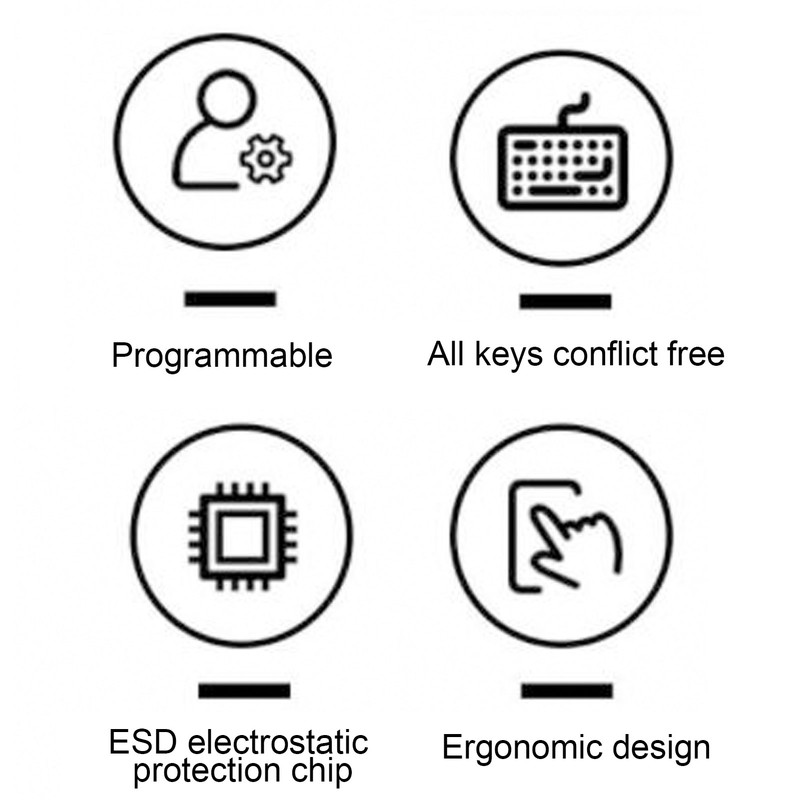 Mini Keypad 2 Keys USB Red Switch Plug and Play