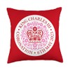 British King III Charles Memorabilia Kings Coronation 2023 Throw Pillow