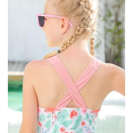 Girls One Piece Swimsuit Cute Flamingo Bathing Suits Hawaii Swimwear 12 13 Years