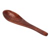 5pcs Wooden Spoon Fish Shaped Hand Carved Old Paint Color