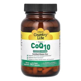 Country Life Coq10 Coenzima Q10 Vegana 100 Mg 60 Caps Sabor Sin Sabor