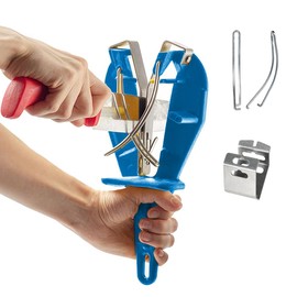 BSFRNF Stainless Steel Knife Sharpener Tool with Bracket, Maintenance Sharpening Tool for Kitchen Abattoirs Knives Helps Repair Sharpens (Blue)