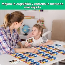 Juego de 80 piezas de obras de arte, 40 tarjetas de memoria famosas de pintura bilingüe, juego de coincidencia de imágenes, juguetes educativos de apr
