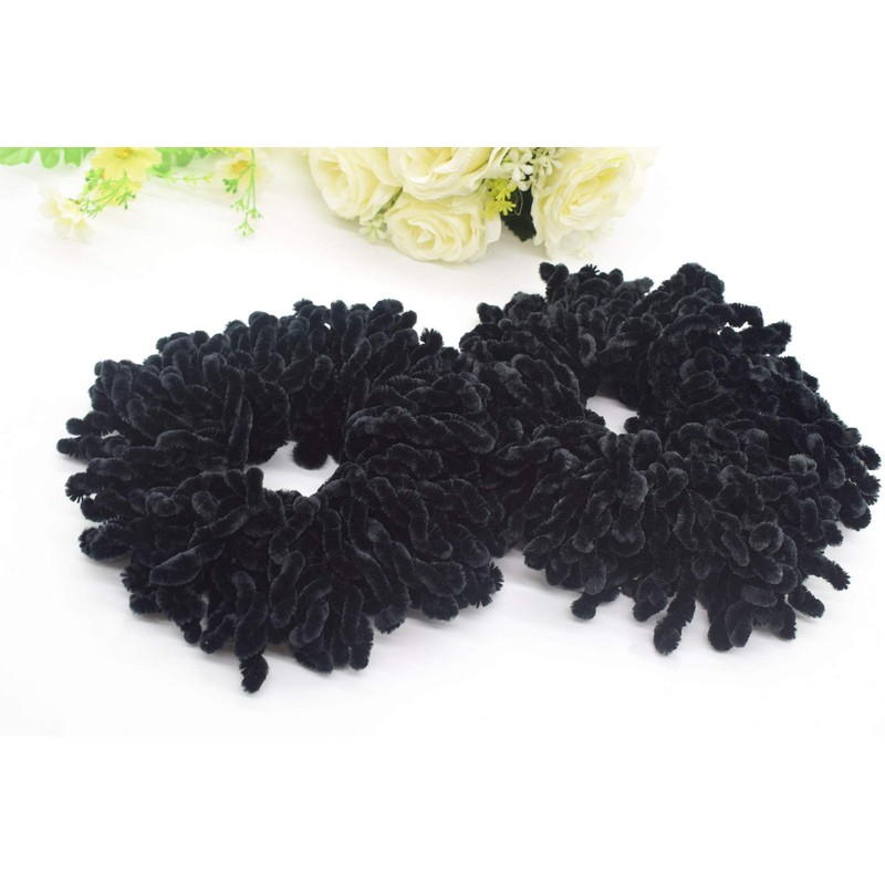 AUEAR, 2 Pack Scrunchie Headwear Hair Tie Ring Plain Big