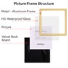 Autjvy 6x6 Picture Frame Set of 2, Gold Modern Simple