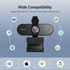N newline 4K Webcam PC with 2 Microphones, 12 Megapixels,