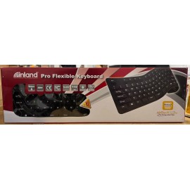inland 70140 Black 109 Normal Keys USB Wired Pro Flexible Keyboard