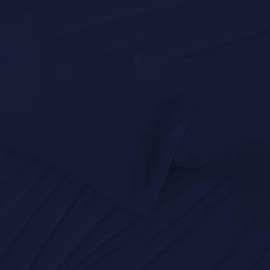 Split King Sheets Sets for Adjustable Bed Deep Pockets for Sleep Number Beds, Adjustable King Bed Sheets Set 7 PCs, Navy Blue, Super Soft Microfiber SheetsSplit King Sheets Sets Fits Mattress 15"Deep