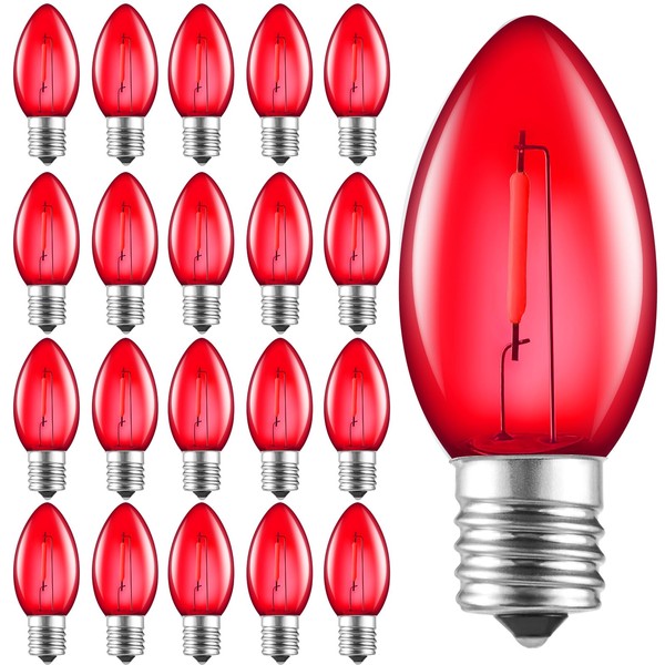 Vruxuri 25 Pack C9 LED Christmas Light Bulbs, C9 Replacement