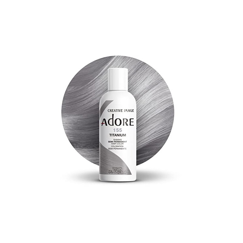 Adore Semi-Permanent Haircolor #155 Titanium 4 Ounce (118ml)