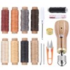 Glarks 15Pcs Sewing Awl Kit Portable Leather Stitching Repair Stitch