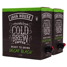 Java House Cold Brew Coffee On Tap, (128 Fluid Ounce Box) Not a Concentrate, No Sugar, Ready to Drink Liquid (Decaf, Pack of 2)