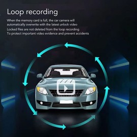 Dual Dash Cam Front and Rear,3.16inch Car Driving Recorder,Professional Car Dashboard Camera,HD Night Car Parking Reversing Monitor