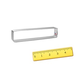 Foose Brand Rectangle Ruler Cookie Cutter - 1.25" X 6" - Made in Troy Missouri USA (Tin Plate Steel)