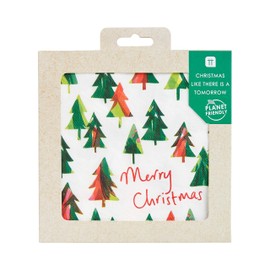 Talking Tables Pack of 21-Recyclable Christmas Tree Napkins Zero Plastic-Perfect Party Decoraton for Your Xmas Table