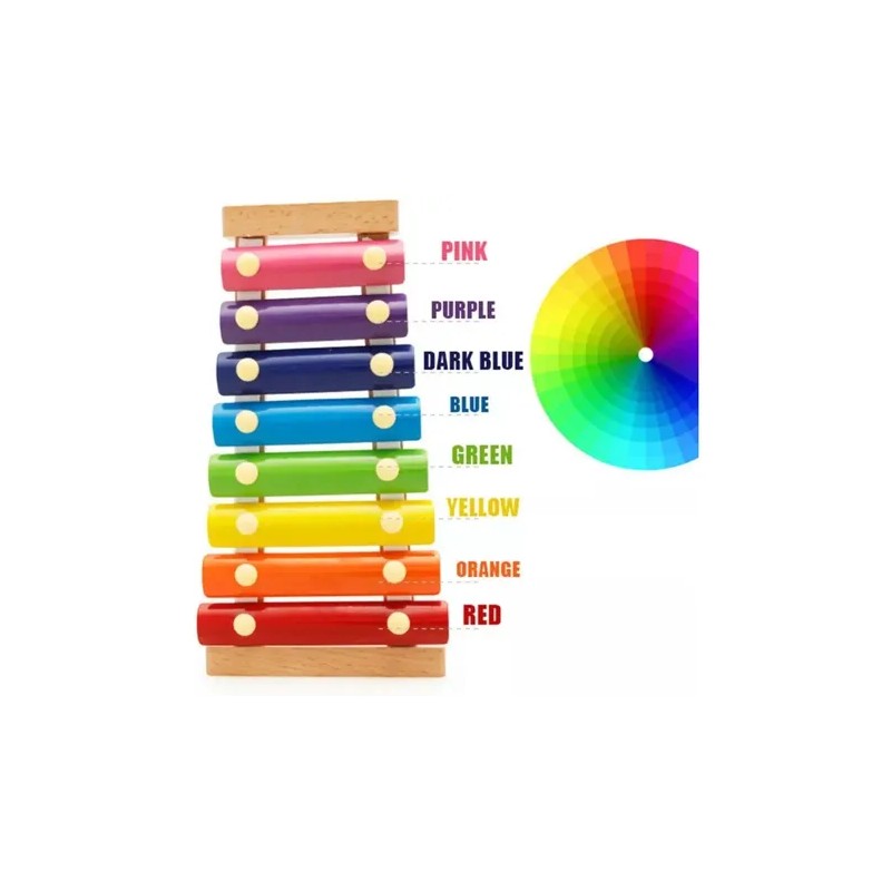 Xilofono Infantil 8 Notas Madera Didactico-montessori Juguet