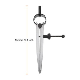 HARFINGTON Spring Joint Caliper 4 inch / 100mm Steel Adjustable Spring Divider Caliper with Solid Nut for Metalworking Geometry Drawing Woodworking