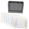 Tofficu Abs Paper Material Desk Calendar Pen Holder Makeup Brush