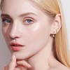 XQMMGO Gold Earrings, 14K Gold-Plated Teardrop Hoop Earrings and Stud