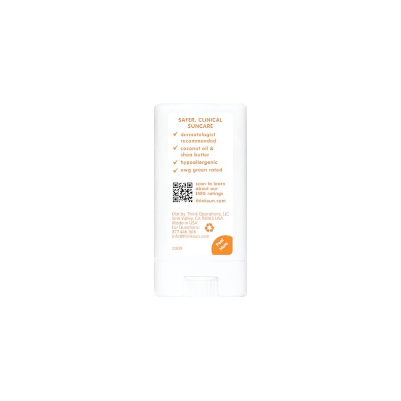 thinkbaby Sunscreen Stick, White/Orange, 0.64 Ounce