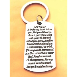 Unbranded To My Mom It Broke My Heart To Lose You ... Love Miss Quote Keychain