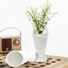 Ceramic Vase, Modern Simple White Decorative Flowers Vase, 22cm Height