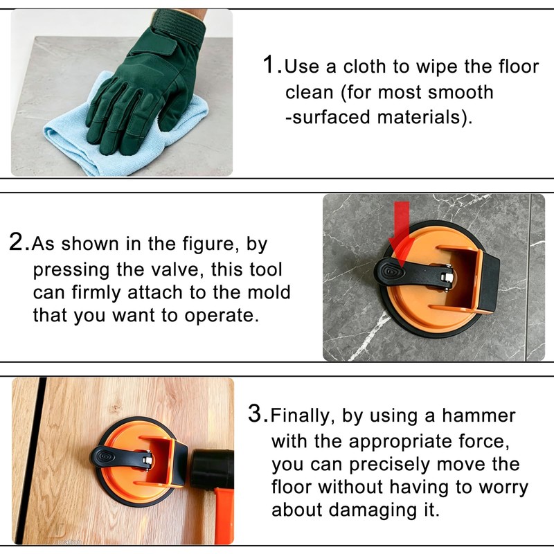 Zzyyldu Floor Gap Fixer Tool Kit with Rubber Mallet &