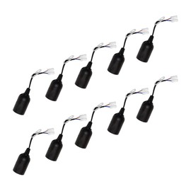 10 x E27 E27 Lamp Holder with Plug-In Clamp Black