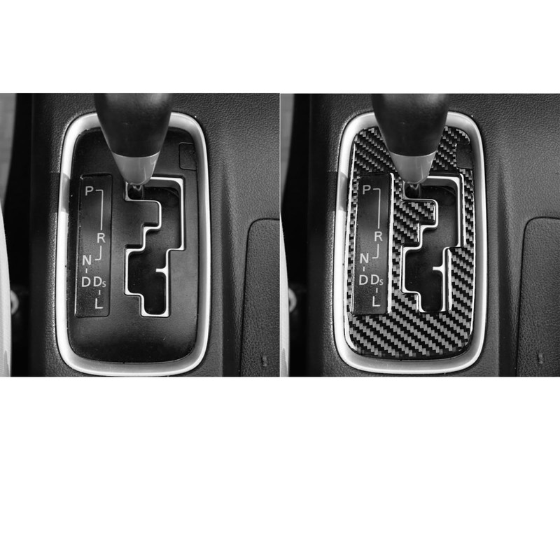 Car Interior Decoration Accessories Center Shift Carbon Fiber Trim Sticker