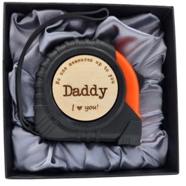 Gifts for Dad Who Wants Nothing, Measuring Tape Measure 25 ft, Home Improvement, Papa Gifts from Grandchildren, Grandpa Gifts from Grandchildren, No One Measures Up to You Tape Measurer, Men (Daddy I)